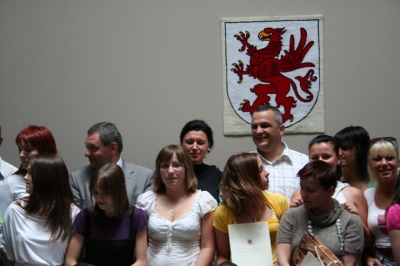 Uczniowie klas II Zespołu Szkół im. I. Łukasiewicza w Policach (10 czerwca 2008)